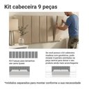 Ver imagem 5 de Cabeceira Estofada Modular Kit 9 Peças para Camas até Casal/queen Imperial Madesa