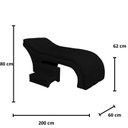 Ver imagem 5 de Maca Estofada Estética Botonê 60 Cm Sobrancelha Cilios Cor:preto