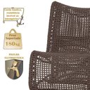 Ver imagem 4 de 3 Poltronas e Mesa Texas Alumínio Preto Corda Náutica Trama Marrom