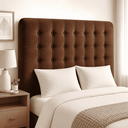 Ver imagem 2 de Cabeceira Casal 140 cm para Cama Box Estofada Ana em Veludo Premium com Frame e Pés