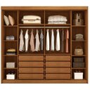 Ver imagem 3 de Guarda Roupa Casal Sienna 2 Portas 8 Gavetas com Espelho Cinamomo Fendi - Novo Horizonte