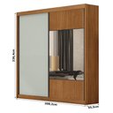Ver imagem 2 de Guarda Roupa Casal Sienna 2 Portas 8 Gavetas com Espelho Cinamomo Fendi - Novo Horizonte