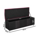 Ver imagem 3 de Kit Quarto Gamer Baú e Painel Fighter Usb 90 Cama Solteiro:preto e Pink