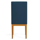 Ver imagem 4 de Kit 6 Cadeiras de Jantar Solana Suede Base de Madeira - Pallazio Cor:Azul Marinho