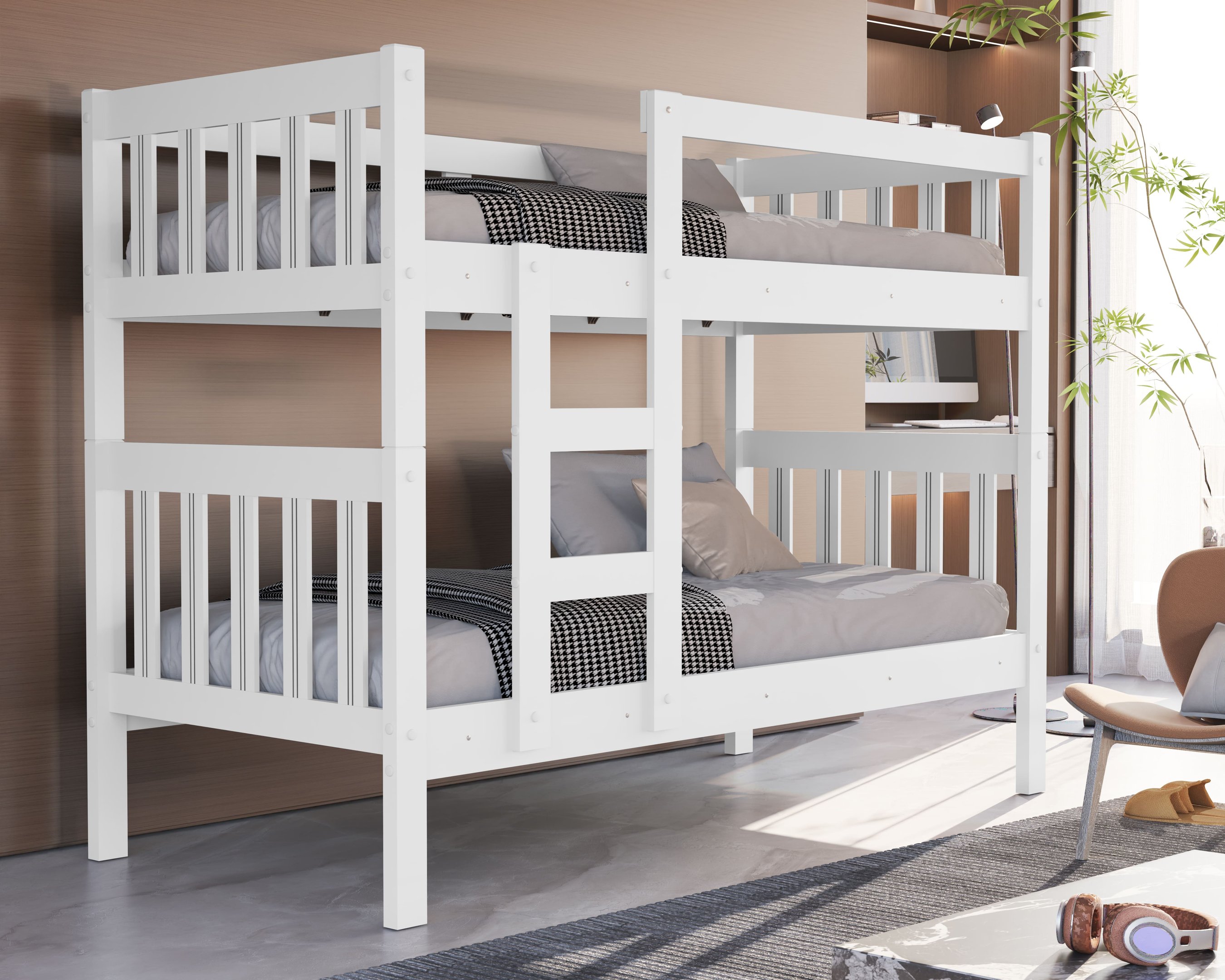 Beliche Solteiro Capri Vira Duas Camas 100% Mdf - Branco