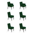 Ver imagem 1 de Kit 4 Cadeiras Germany + 2 Germany Retro Suede Verde Dominic Decor