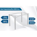 Ver imagem 3 de Conjunto: Mesa de Cozinha Elba c/ Tampo de Vidro 120cm + 4 Cadeiras Portugal Cromada/Branco -