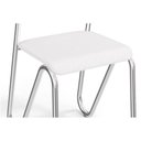 Ver imagem 7 de Conjunto: Mesa de Cozinha Elba c/ Tampo de Vidro 120cm + 4 Cadeiras Portugal Cromada/Branco -