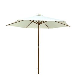 Ombrelone Central de Madeira 2,00 Metros Redondo Guarda Sol Piscina Praia Jardim Grande Importway Iw - 1