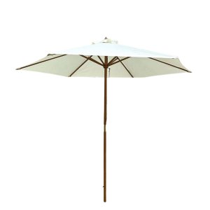 Ombrelone Central de Madeira 2,00 Metros Redondo Guarda Sol Piscina Praia Jardim Grande Importway Iw