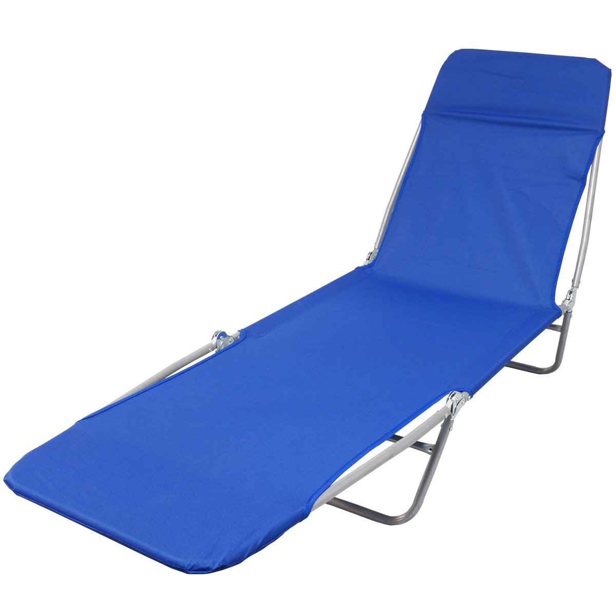 Cadeira Espreguiçadeira Dobrável 5 Posições Textline Praia Piscina Camping Importway IWCET-001 Azul  - 4