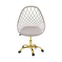 Ver imagem 2 de Cadeira Giratório Kaila Fendi | Dourado Matte