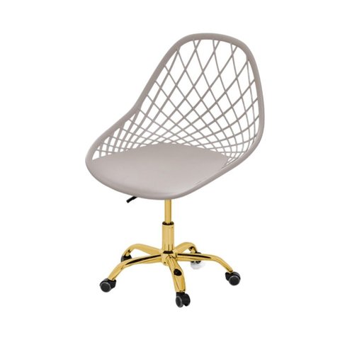 Cadeira Giratório Kaila Fendi | Dourado Matte