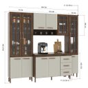 Ver imagem 4 de Cozinha Modulada Compacta Fidelitá Lisboa 4 Peças 225cm 11 Portas 3 Gavetas com Tampo