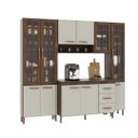 Ver imagem 3 de Cozinha Modulada Compacta Fidelitá Lisboa 4 Peças 225cm 11 Portas 3 Gavetas com Tampo