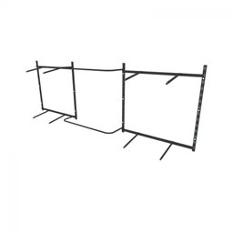 Arara de Roupas para Loja Quarto Closet 18 Peças Regulável 300x100 Cm Cor Preto Kit Clst1b393 - 3