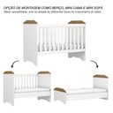 Ver imagem 4 de Berço Americano Mini Cama Mel Branco Acetinado Amadeirado com Colchão Gazin - Carolina