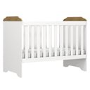 Ver imagem 2 de Berço Americano Mini Cama Mel Branco Acetinado Amadeirado com Colchão Gazin - Carolina