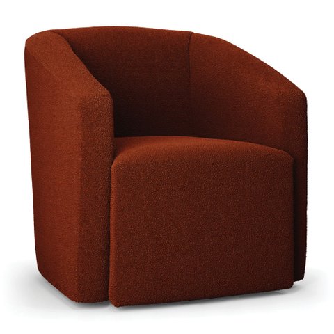 Poltrona Decorativa Orgânica Stella Max Bouclê Terracota D03 - D'Rossi