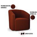 Ver imagem 3 de Poltrona Decorativa Orgânica Stella Max Bouclê Terracota D03 - D'Rossi