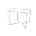 Ver imagem 5 de Mesa Industrial Base Ferro Branco em V Tampo 90x90 Amendoa 4 Cadeiras Eames Madeira Assento Branco