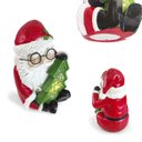 Ver imagem 4 de Papai Noel Natalino com LED Decorativo em Resina 20x13cm