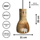 Ver imagem 3 de Luminária Teto tipo Pendente PARAFUSO MDF - Completa - Cor: Marrom