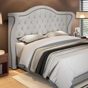 Ver imagem 2 de Cabeceira Casal Queen 160 Cm Orgânica Milão Linho Cinza Claro - Nexta Casa