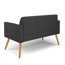 Ver imagem 4 de Sofá Namoradeira com Poltrona Pés Palito Castanho Marisa Corino D03 - D\'rossi Cor Preto