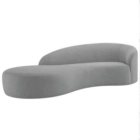 Divã Recamier Orgânico França 180cm Lado Esquerdo Linho