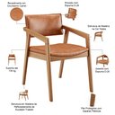 Ver imagem 6 de Kit 05 Cadeiras para Sala de Jantar Estar Living Giorgia B04 Couríssimo Camel - Lyam Decor