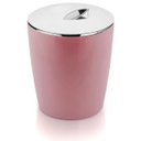 Ver imagem 1 de Lixeira Cromo Vitra Cozinha Banheiro 5L Rosa