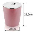 Ver imagem 4 de Lixeira Cromo Vitra Cozinha Banheiro 5L Rosa