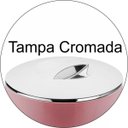 Ver imagem 2 de Lixeira Cromo Vitra Cozinha Banheiro 5L Rosa