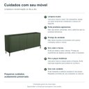 Ver imagem 6 de Buffet Bend 180 cm Porta Lisa Incolar Musgo com Pé Preto