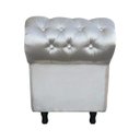 Ver imagem 3 de Sofá Retrô com Baú Grécia Namoradeira Calçadeira Acetinado Off White com Strass - D'Rossi
