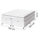 Ver imagem 4 de Cama Box Baú Casal King Colchão Molas Ensacadas Granville com Pillow 193x203x69cm Branco
