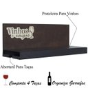 Ver imagem 3 de Suporte Para 4 Garrafas Prateleira Vinhos e Amigos em Aço