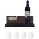 Ver imagem 1 de Suporte Para 4 Garrafas Prateleira Vinhos e Amigos em Aço