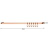 Barra Piatina de Cozinha Porta Utensílios 45cm Com 6 Ganchos - Rosé Gold - 4