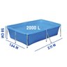 Piscina estrutural retangular Botafogo PIS0630 com capacidade de 2000 litros de 2.11m de comprimento - 4