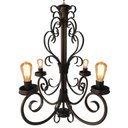 Ver imagem 5 de Lustre Rústico em Ferro Estilo Vintage para Iluminação de Sala de Estar - Verniz