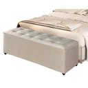 Ver imagem 1 de Recamier Baú Milão 1,30m Premium para Cama Casal Estilo Decorativo Closet Estofado Cor Bege