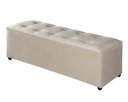 Ver imagem 3 de Recamier Baú Milão 1,30m Premium para Cama Casal Estilo Decorativo Closet Estofado Cor Bege