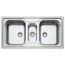 Ver imagem 1 de Cuba de Sobrepor Tramontina Polaris 2c 34 R em Aço Inox com Acabamento Pré-polido 123x43 Cm com 2 Cu