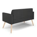 Ver imagem 5 de Sofá Namoradeira com 2 Poltronas Pés Palito Natural Marisa Corino Preto D03 - D'Rossi