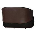 Ver imagem 2 de Namoradeira 2 Lugares Orgânica Decorativa Beatriz Veludo Preto/pu Marrom - Montanaris Decor