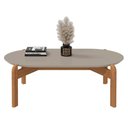 Ver imagem 5 de Conjunto de Mesas Lizz Lateral Redonda e Oblonga Off White/cedro - Casa D