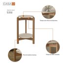Ver imagem 4 de Conjunto de Mesas Lizz Lateral Redonda e Oblonga Off White/cedro - Casa D