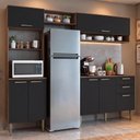 Ver imagem 1 de Cozinha Compacta Lille 7 Portas 2 Gavetas MDP 225cm Rustic Madesa